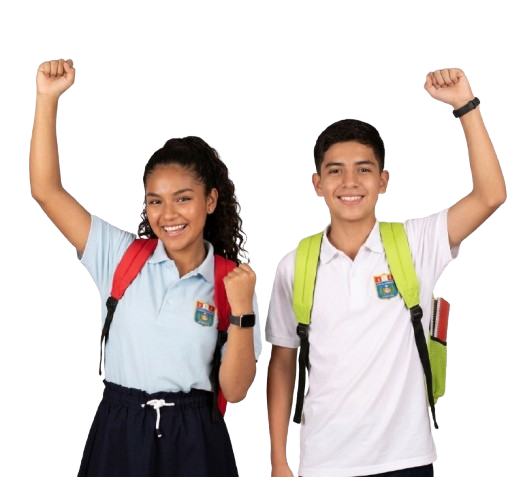 Estudiantes celebrando sus logros
